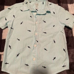 Blue and sharks button up